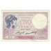 France, 5 Francs, Violet, 1933, N.54835, AU(50-53), Fayette:03.17, KM:72e