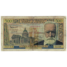 France, 5 Nouveaux Francs on 500 Francs, 1955-1959 Overprinted with ''Nouveaux