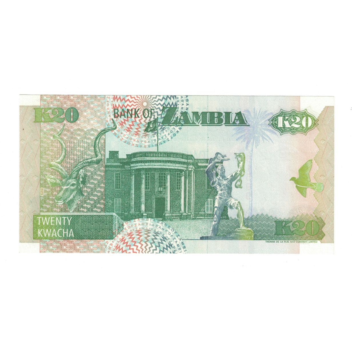 Biljet, Zambia, 20 Kwacha, 1992, KM:36b, SPL+