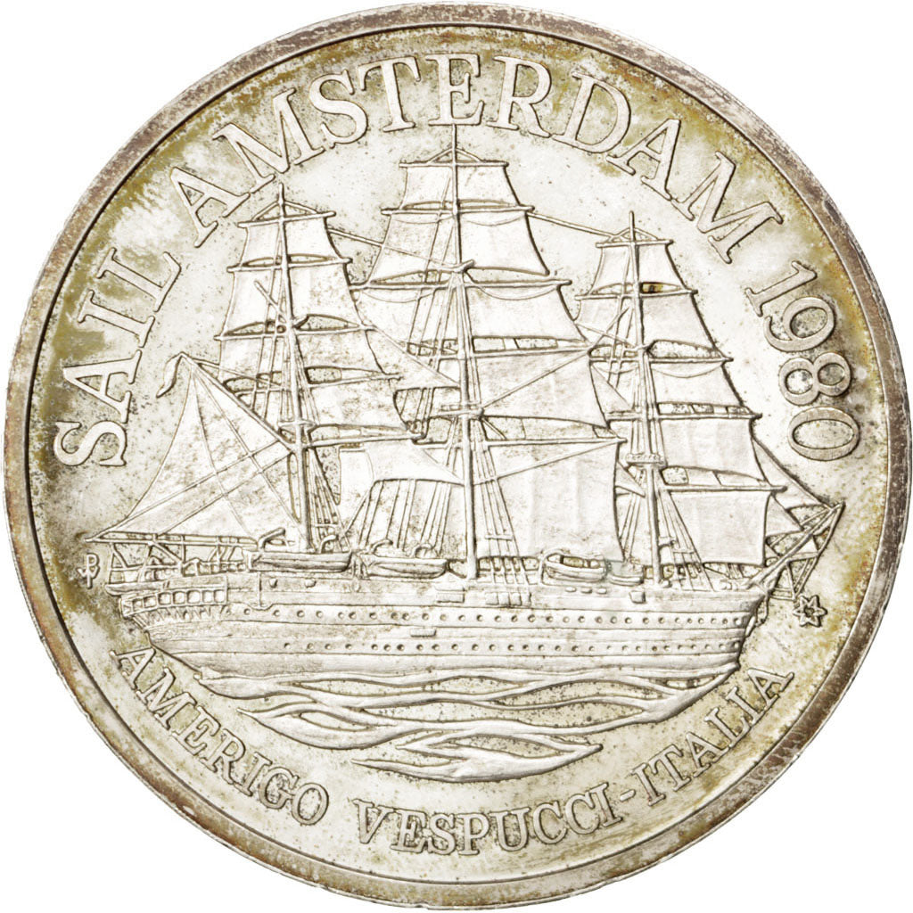 Belgium, Shipping, Medal, 1980, AU(55-58), Silver, 50, 64.20
