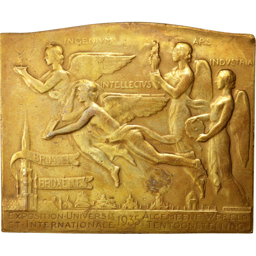 Belgium, Sciences & Technologies, Medal, 1935, EF(40-45), Bronze, 67, 185.10