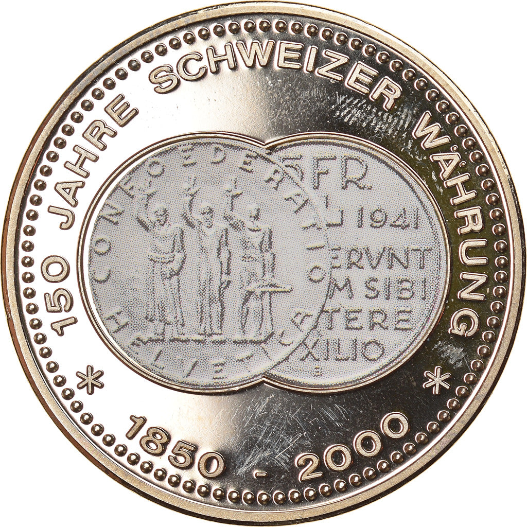 Switzerland, Medal, 150 Ans de la Monnaie Suisse, 2000, MS(64), Copper-nickel