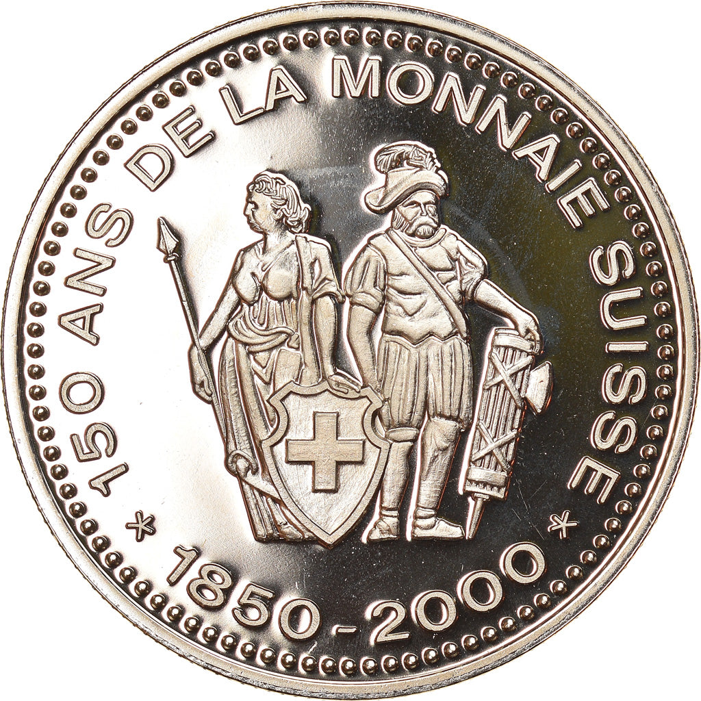 Switzerland, Medal, 150 Ans de la Monnaie Suisse, 2000, MS(64), Copper-nickel