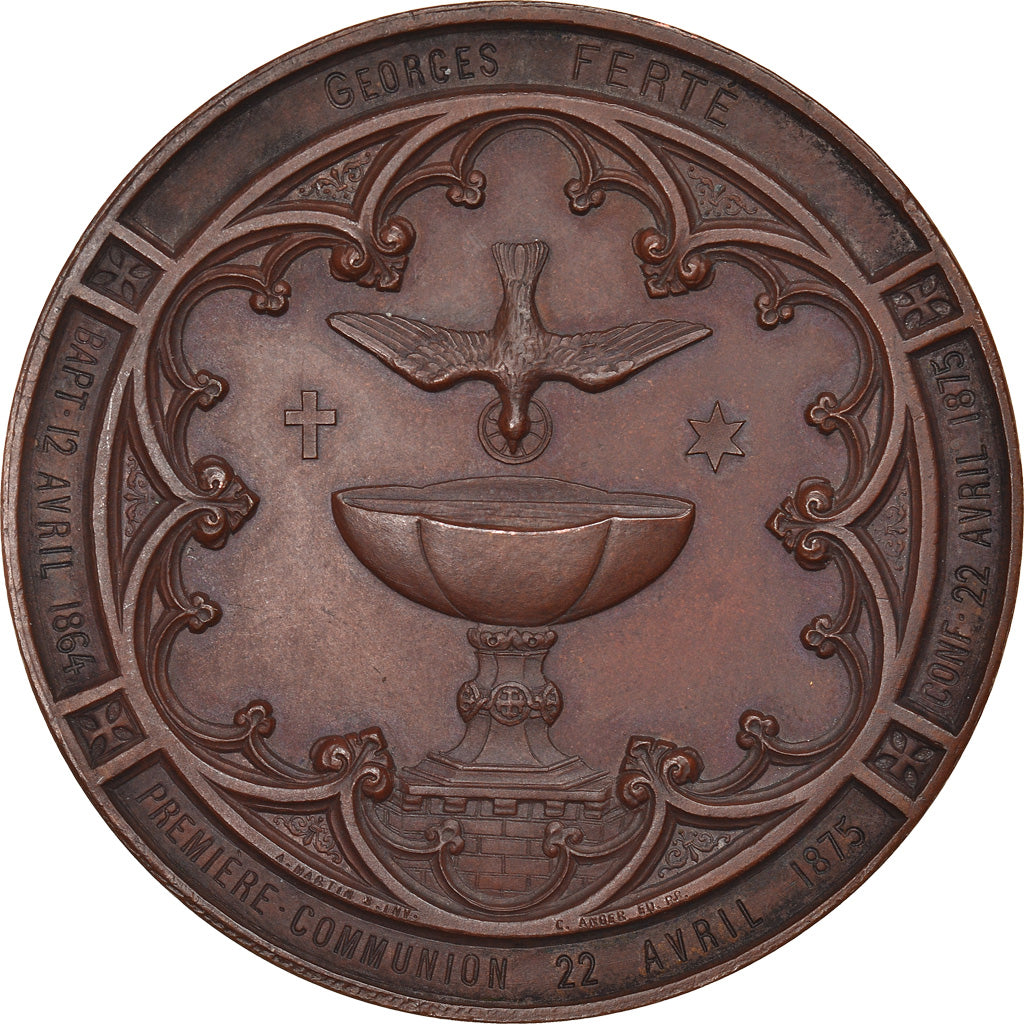 França, Medal, Baptème, Première Communion et Confirmation, Crenças e