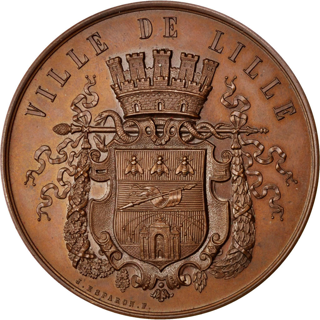 France, Medal, French Third Republic, Sciences & Technologies, 1874, Esparon