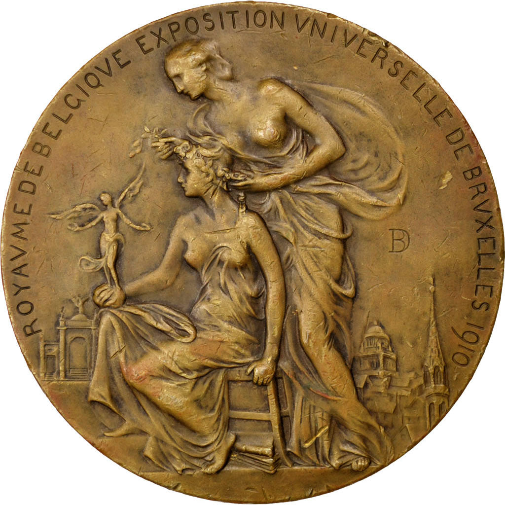 Belgium, Sports & leisure, Medal, 1910, EF(40-45), Bronze, 71, 126.60
