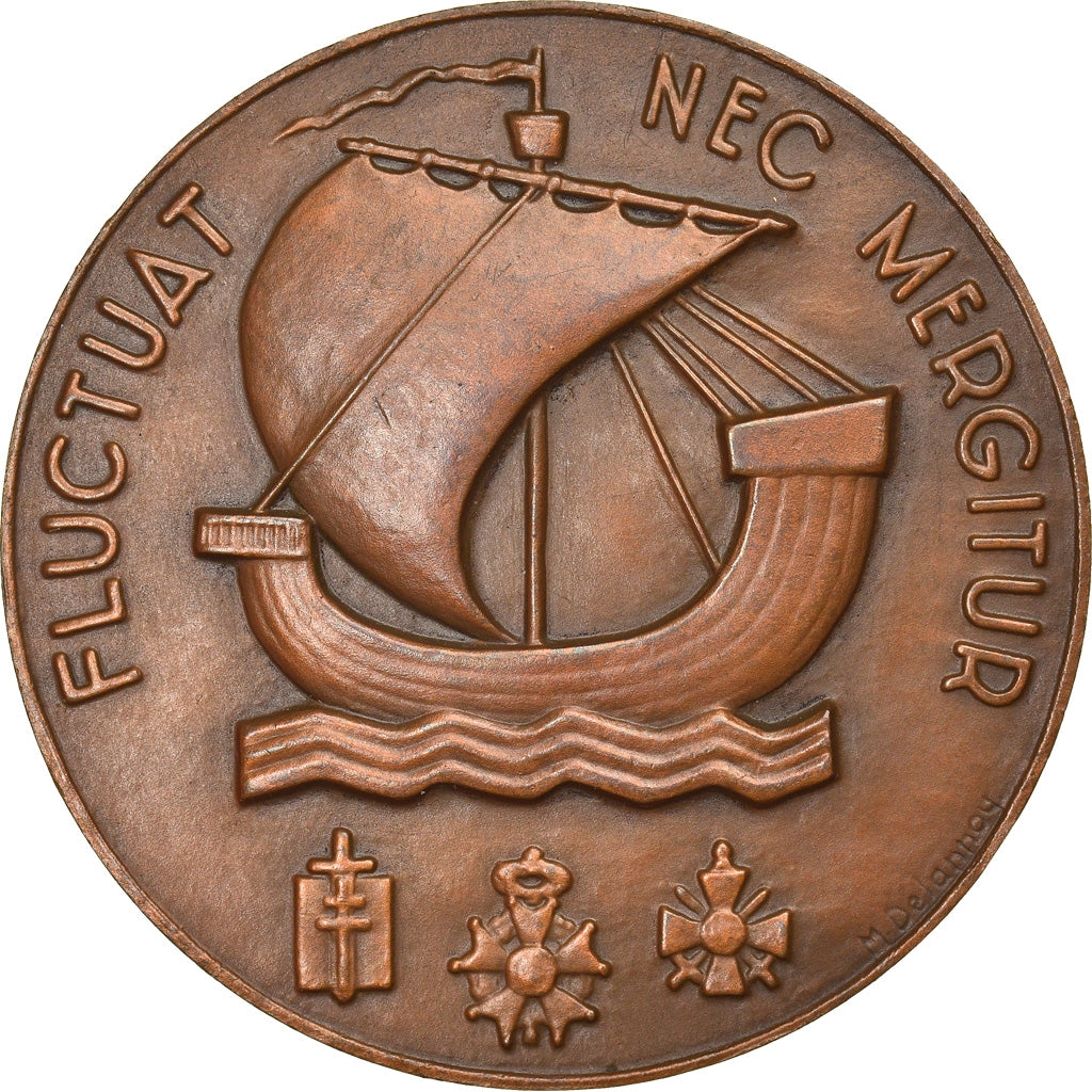 France, Médaille, Ville de Paris, Fluctuat nec Mergitur, SUP, Bronze