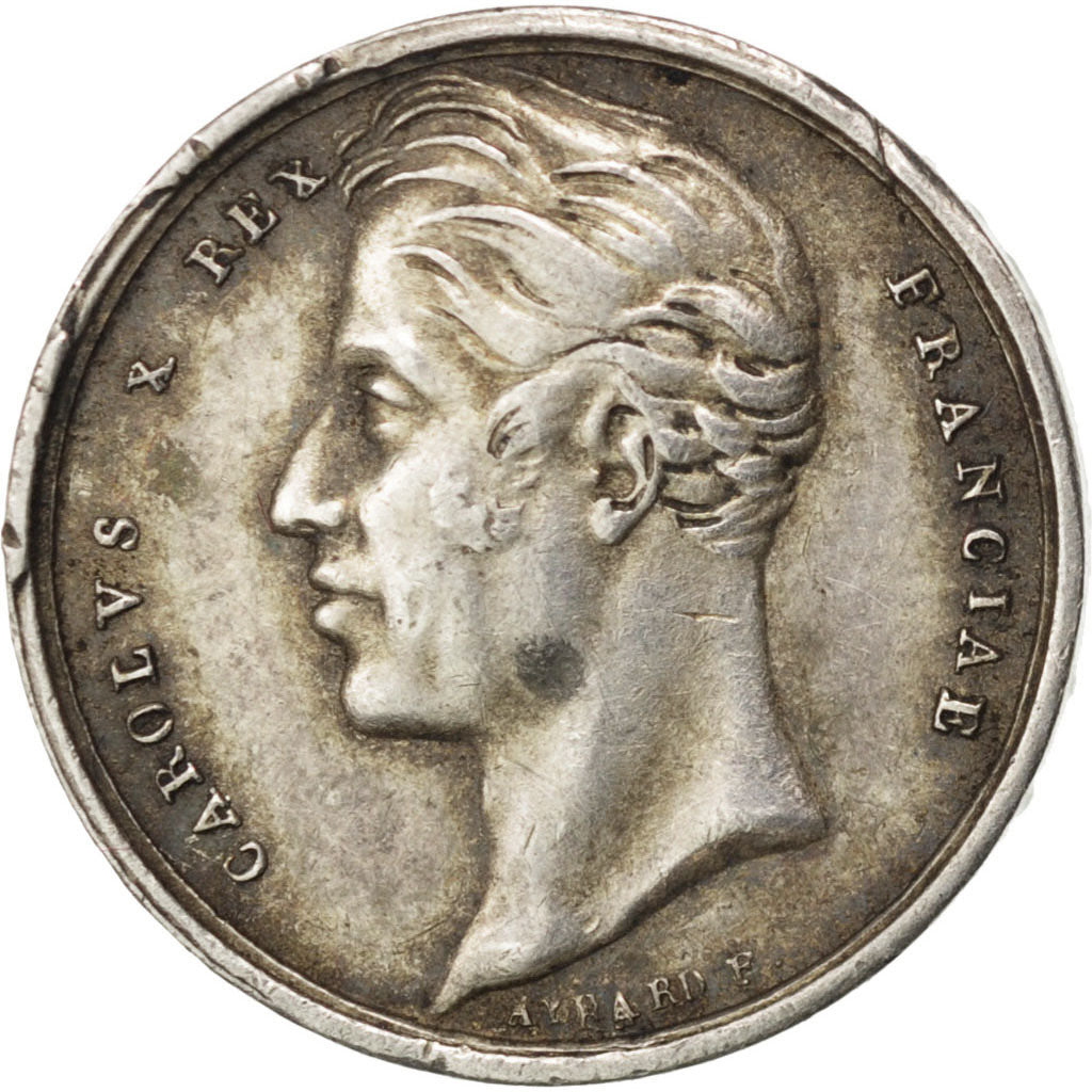 FRANCE, Politics, Society, War, Charles X, Medal, 1825, AU(55-58), Gayrard,...