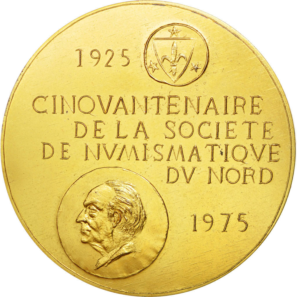 France, Medal, French Fifth Republic, Arts & Culture, 1975, MS(60-62), Vermeil