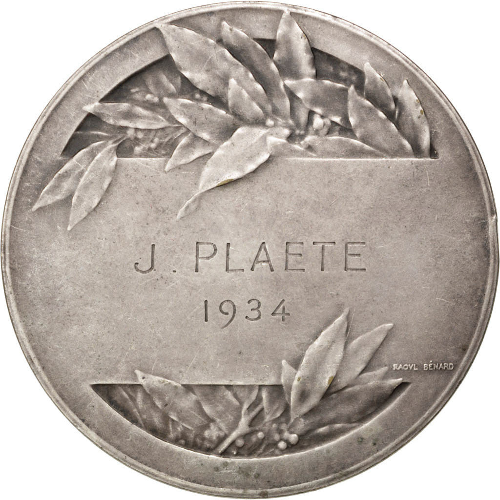 France, Medal, French Third Republic, Automobile, 1934, Benard, AU(50-53)