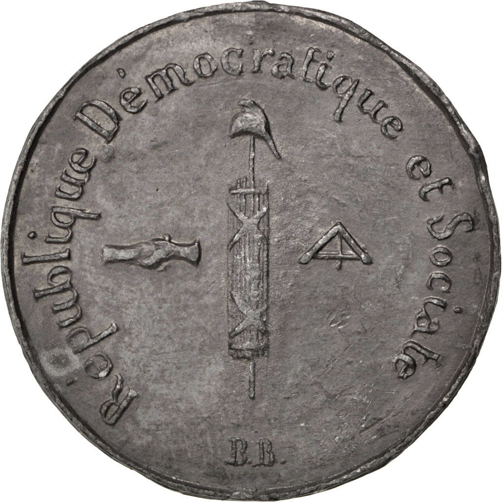 France, Medal, French Second Republic, Politics, Society, War, 1848, TTB+, Tin