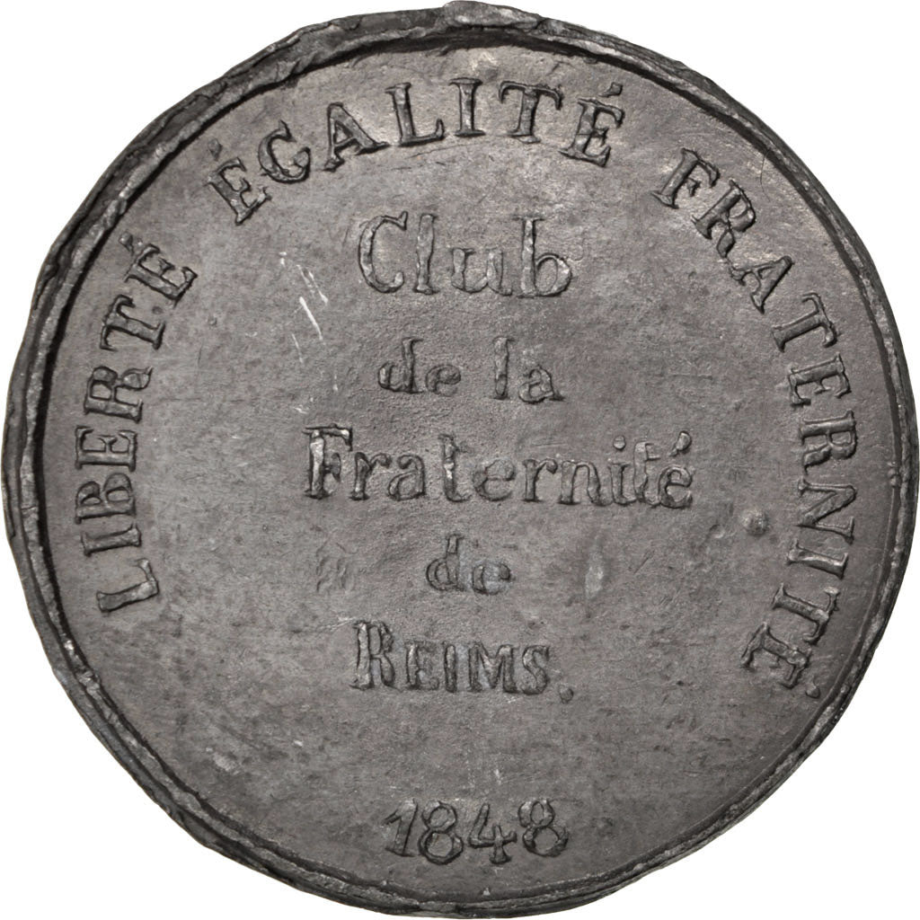 France, Medal, French Second Republic, Politics, Society, War, 1848, TTB+, Tin