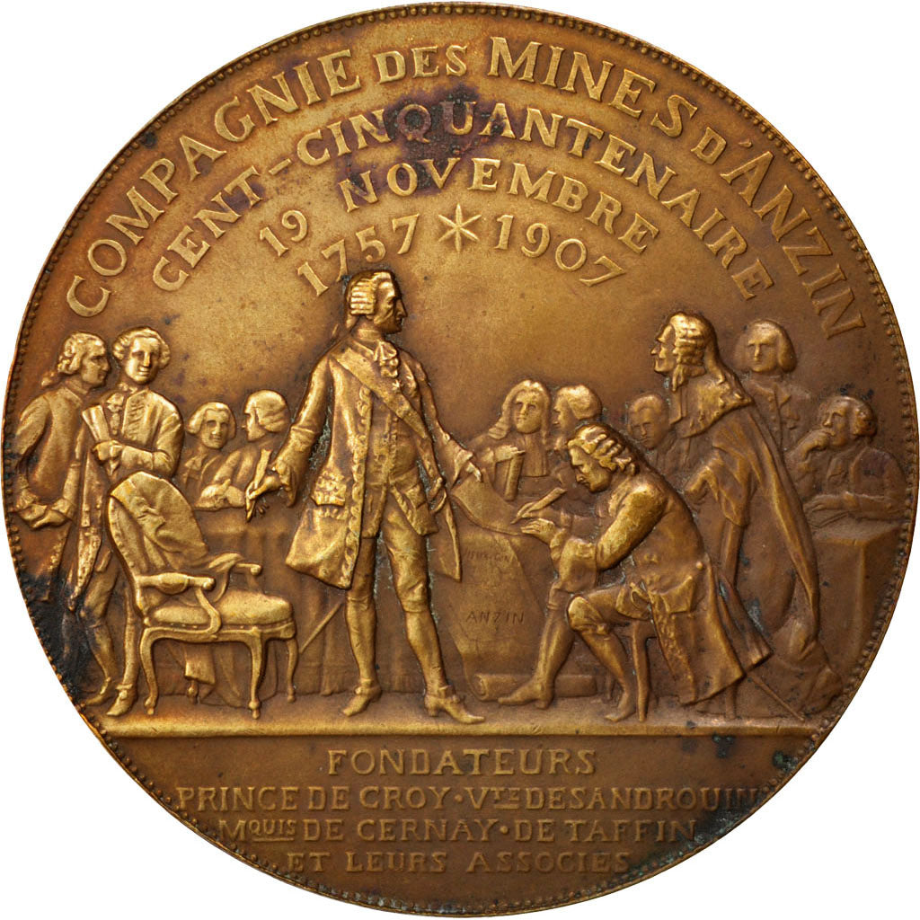 France, Medal, French Third Republic, Business & industry, 1907, TTB+, Bronze