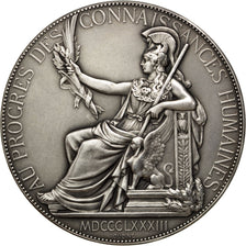 FRANCE, Railway, French Third Republic, Medal, 1938, MS(60-62), Oudiné, Silver, 