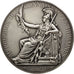 FRANCE, Railway, French Third Republic, Medal, 1938, MS(60-62), Oudiné, Silver, 