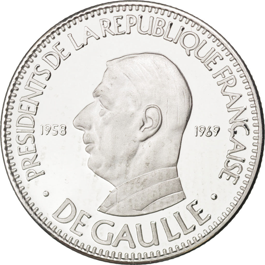 FRANCE, History, French Fifth Republic, Medal, MS(60-62), Silver, 21, 5.90