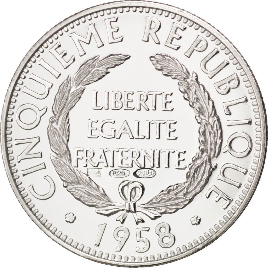 FRANCE, History, French Fifth Republic, Medal, MS(60-62), Silver, 21, 5.90