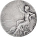 France, Médaille, Art Nouveau, Femme Assise, Coucher de Soleil, Rasumny, SUP