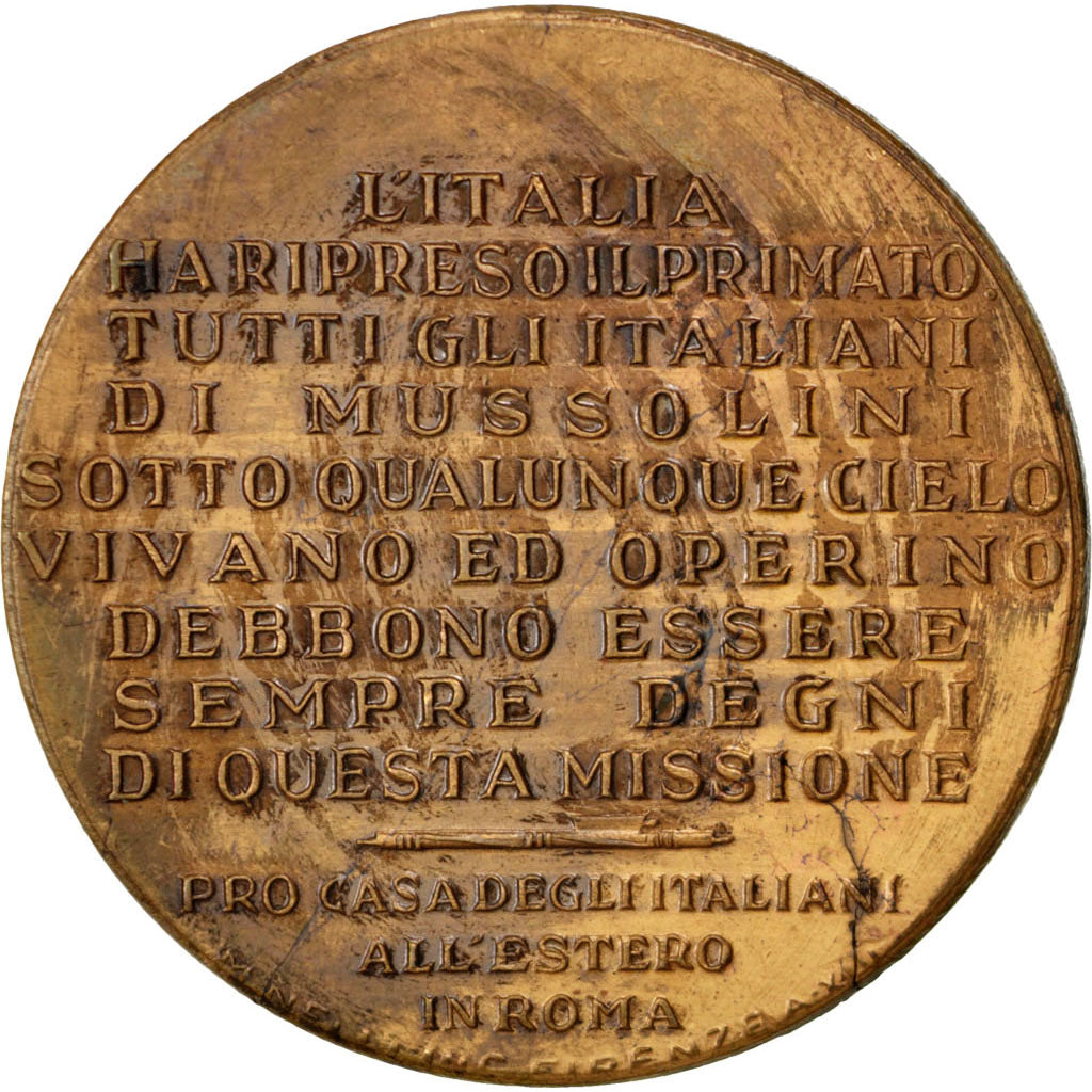 Italie, Mussolini, Médaille
