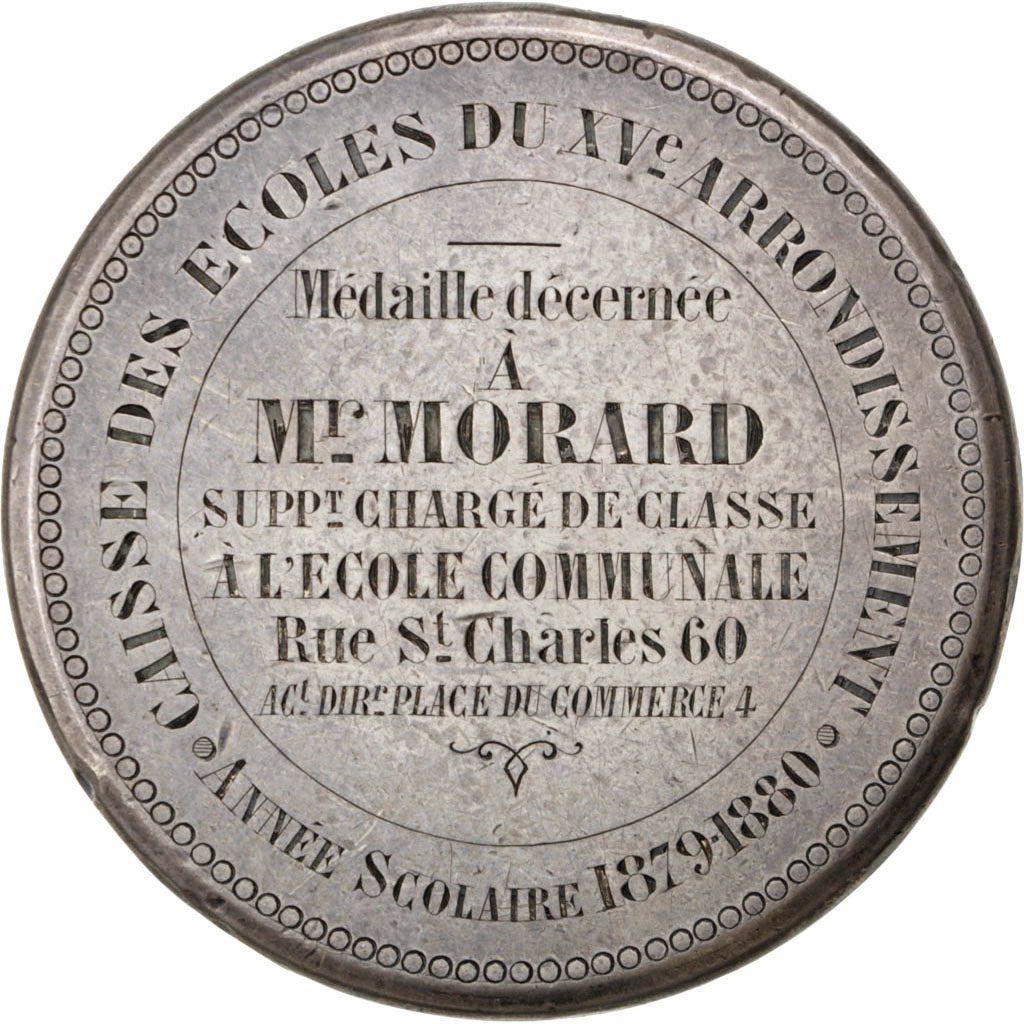 Caisse des Ecoles du XVème Arrondissement, Médaille