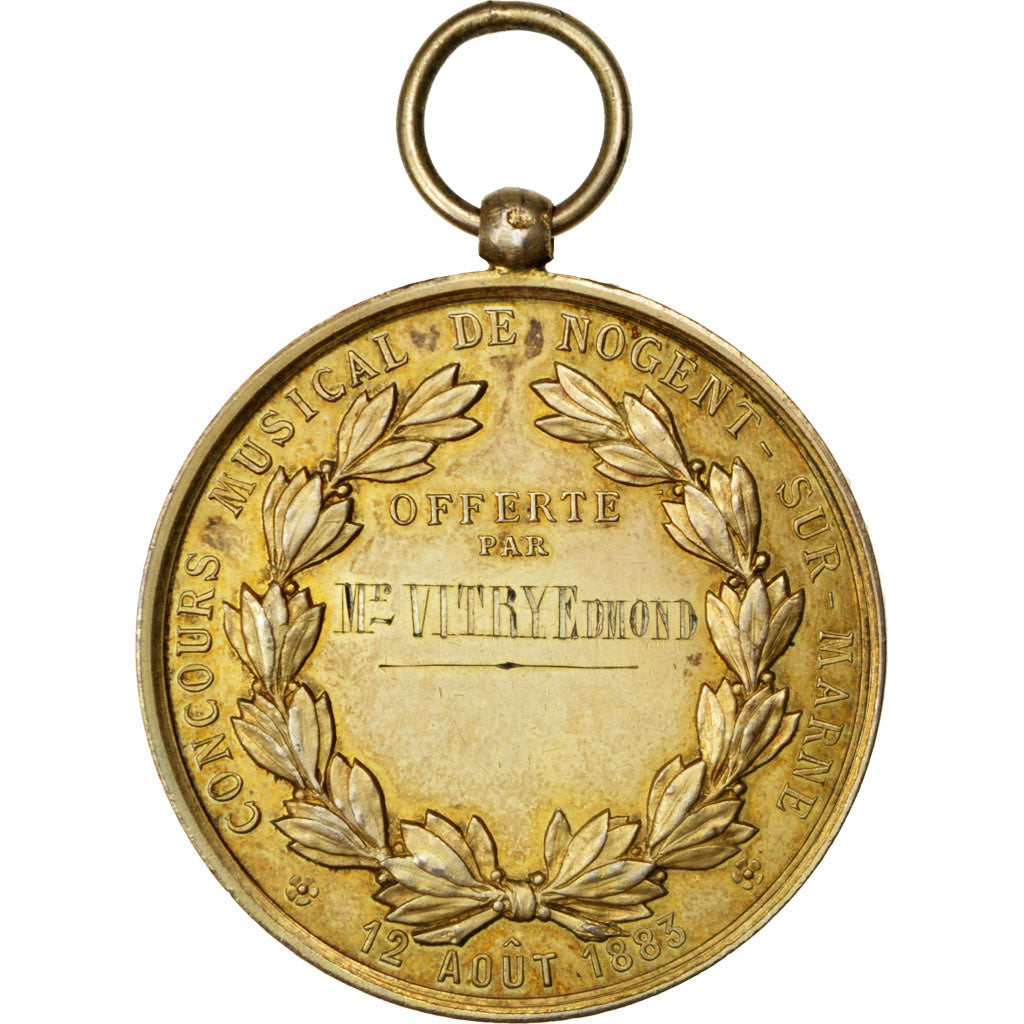 France, Medal, French Third Republic, Arts & Culture, 1883, TTB+, Vermeil