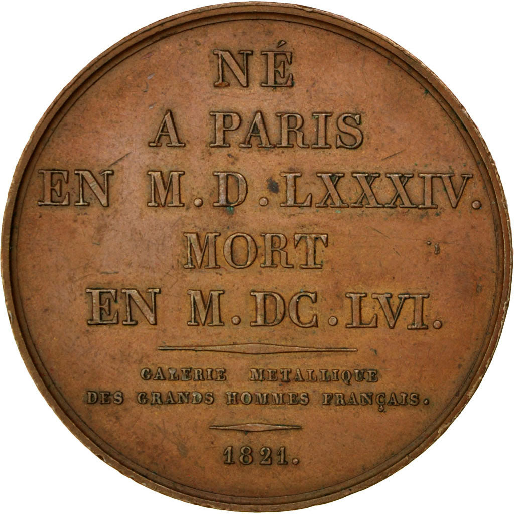 FRANCE, History, Louis XVIII, Medal, 1821, AU(50-53), Domard, Copper, 38.70