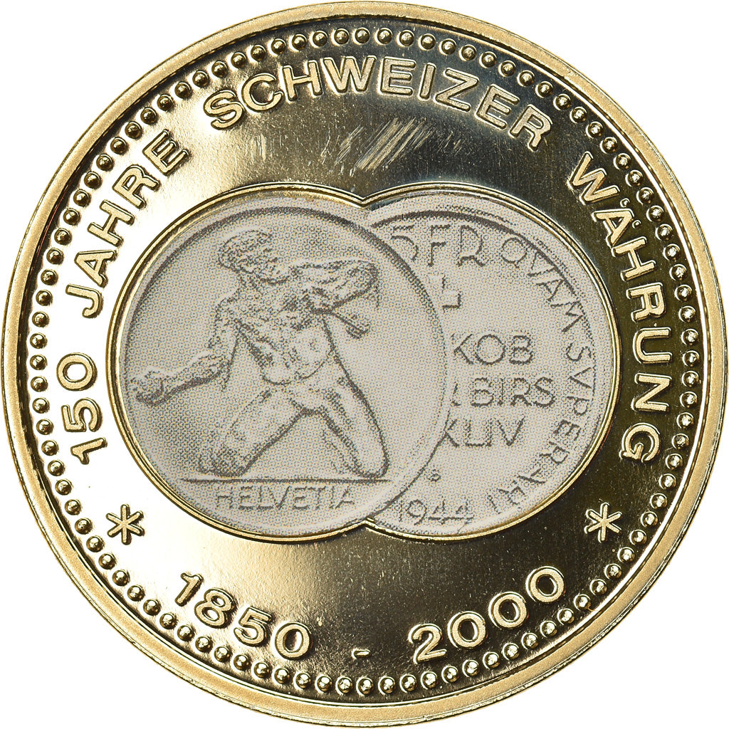 Switzerland, Medal, 150 Ans de la Monnaie Suisse, 5 FRANCS, 2000, MS(64)