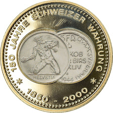 Switzerland, Medal, 150 Ans de la Monnaie Suisse, 5 FRANCS, 2000, MS(64)