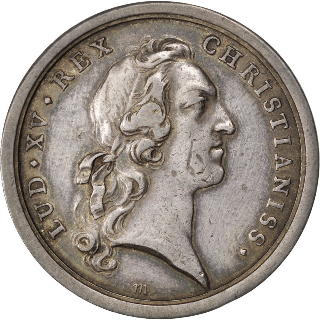 FRANCE, Politics, Society, War, Louis XV, Medal, 1747, EF(40-45), Silver, 34,...
