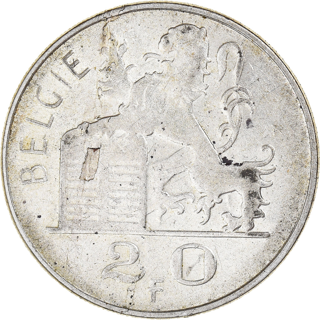 Coin, Belgium, 20 Francs, 20 Frank, 1951, EF(40-45), Silver, KM:141.1