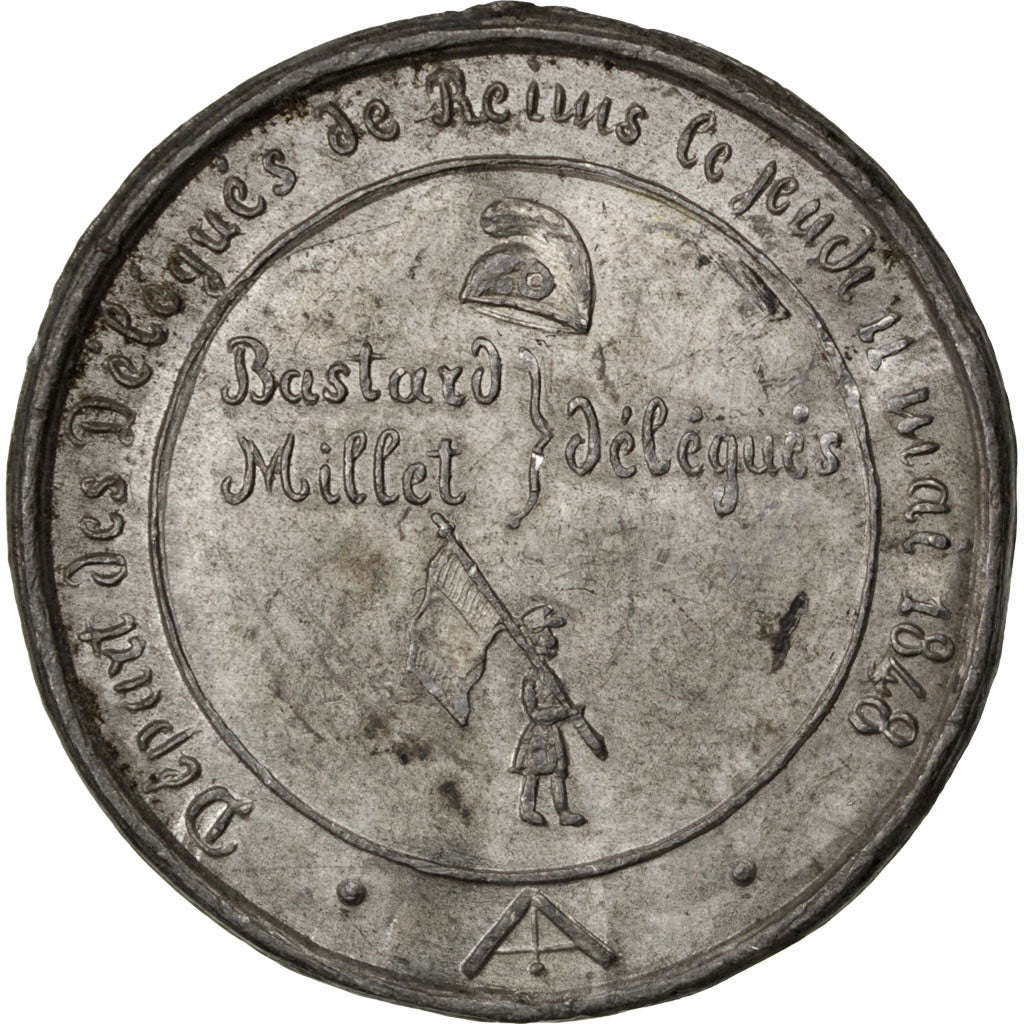 France, Medal, Louis Philippe I, Politics, Society, War, 1848, SUP, Tin