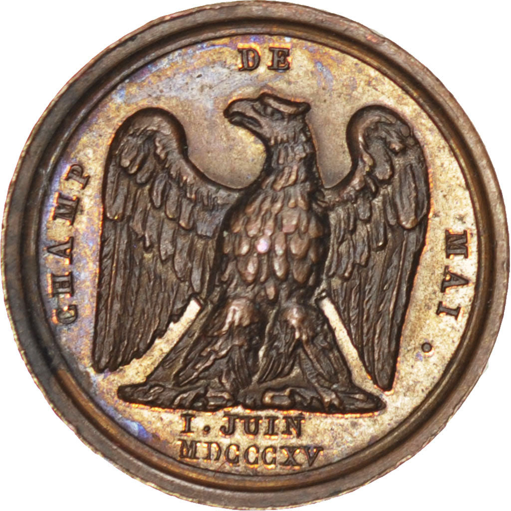 FRANCE, Politics, Society, War, Hundred Days, Medal, 1815, MS(60-62), Copper,...