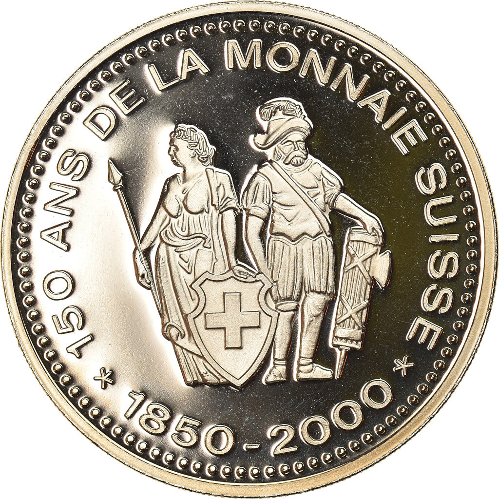 Switzerland, Medal, 150 Ans de la Monnaie Suisse, 2000, MS(63), Copper-nickel