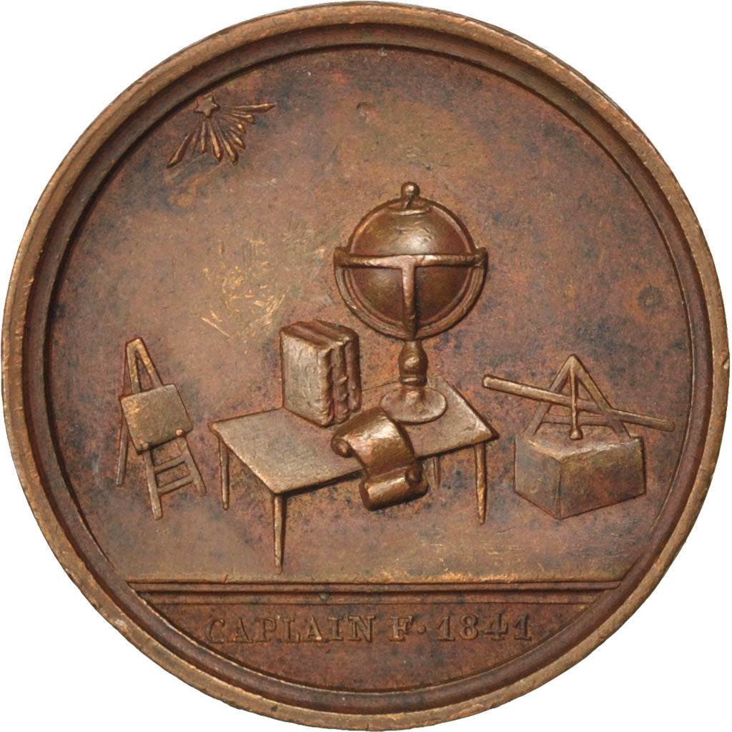 FRANCE, Arts & Culture, Louis Philippe I, Medal, 1841, AU(55-58), Copper, 25,...
