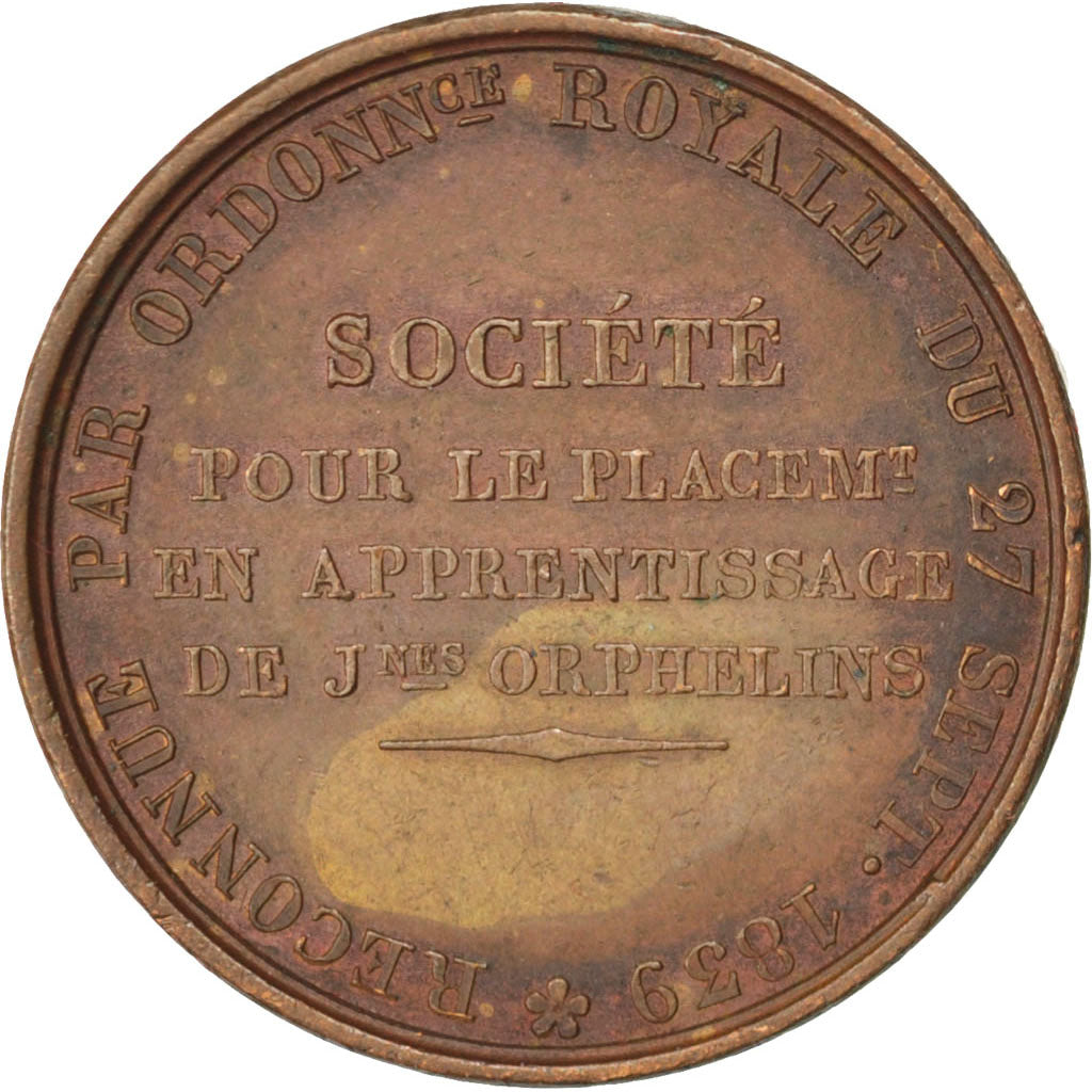 FRANCE, Arts & Culture, Louis Philippe I, Medal, 1841, AU(55-58), Copper, 25,...