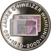 Suiza, medalla, 150 Ans de la Monnaie Suisse, 1000 FRANCS, 2000, FDC, Cobre -