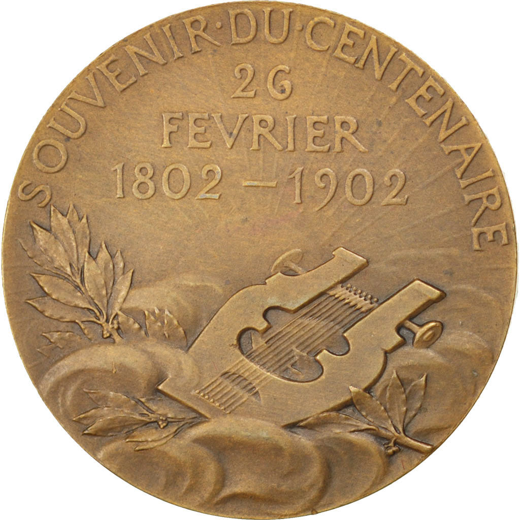 Francia, Medal, French Third Republic, Arts & Culture, 1902, Chaplain, EBC