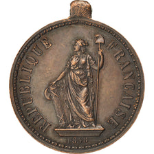 FRANCE, Politics, Society, War, French Second Republic, Medal, 1848, AU(55-58),.