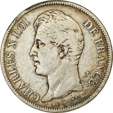 Coin, France, Charles X, 5 Francs, 1828, Paris, VF(20-25), Silver, KM:728.1