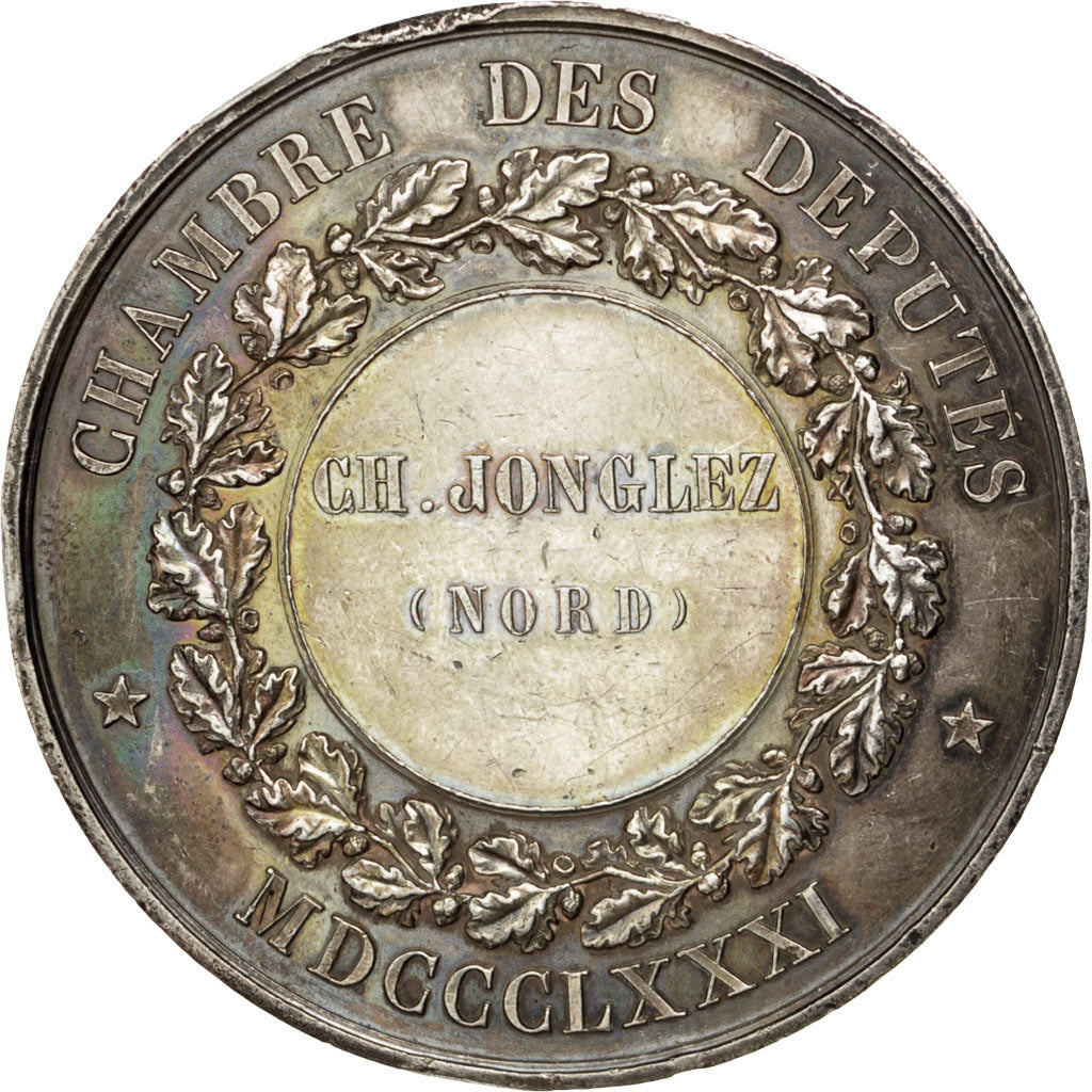 FRANCE, Politics, Society, War, French Third Republic, Medal, 1881, AU(55-58),..