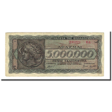 Banknote, Greece, 5,000,000 Drachmai, 1944-03-20, KM:128b, VF(20-25)
