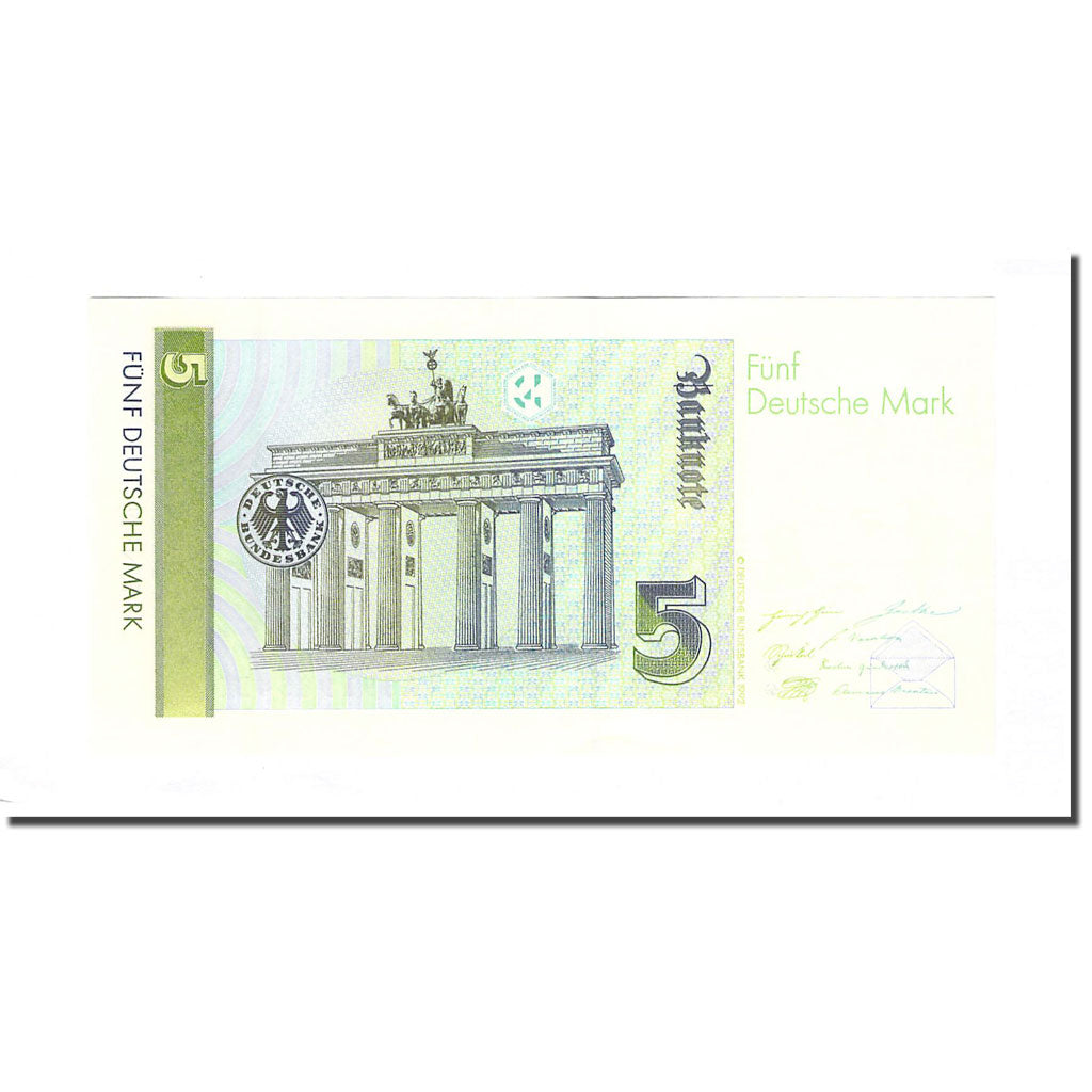 Banknote, GERMANY - FEDERAL REPUBLIC, 5 Deutsche Mark, 1991, KM:37, UNC(63)