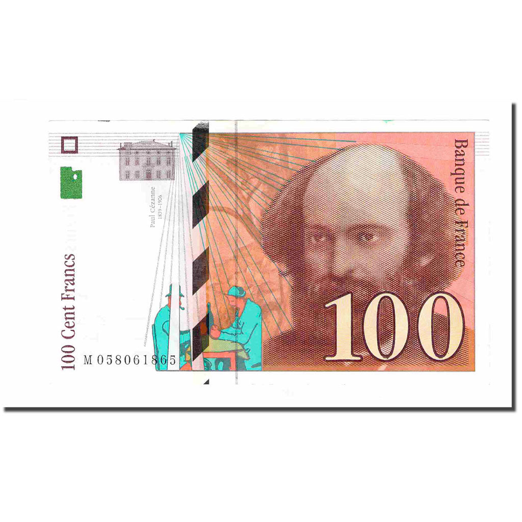 Francja, 100 Francs, Cézanne, 1998, AU(55-58), Fayette:74.02, KM:158a