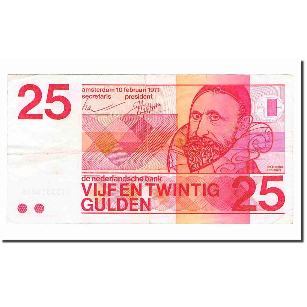 Banknote, Netherlands, 25 Gulden, 1971, 1971-02-10, KM:92a, VF(20-25)