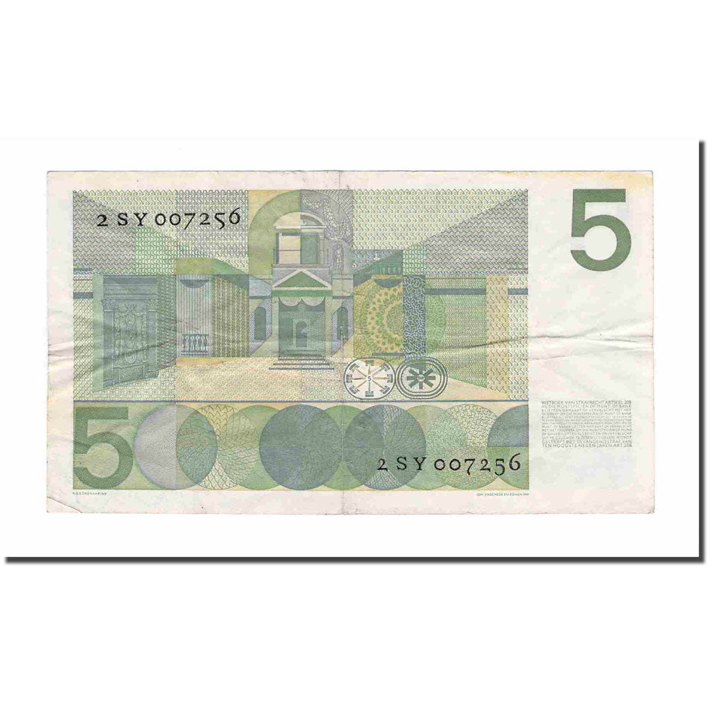 Banknote, Netherlands, 5 Gulden, 1966, 1966-04-26, KM:90a, VF(20-25)
