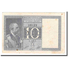 Banknote, Italy, 10 Lire, 1944, KM:25c, VF(20-25)