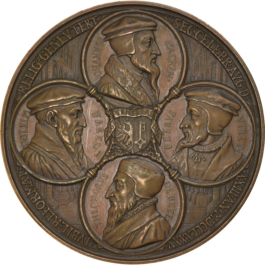 Suisse, Médaille, 300ème Anniversaire de la Réformation, Genève, 1835, Bovy