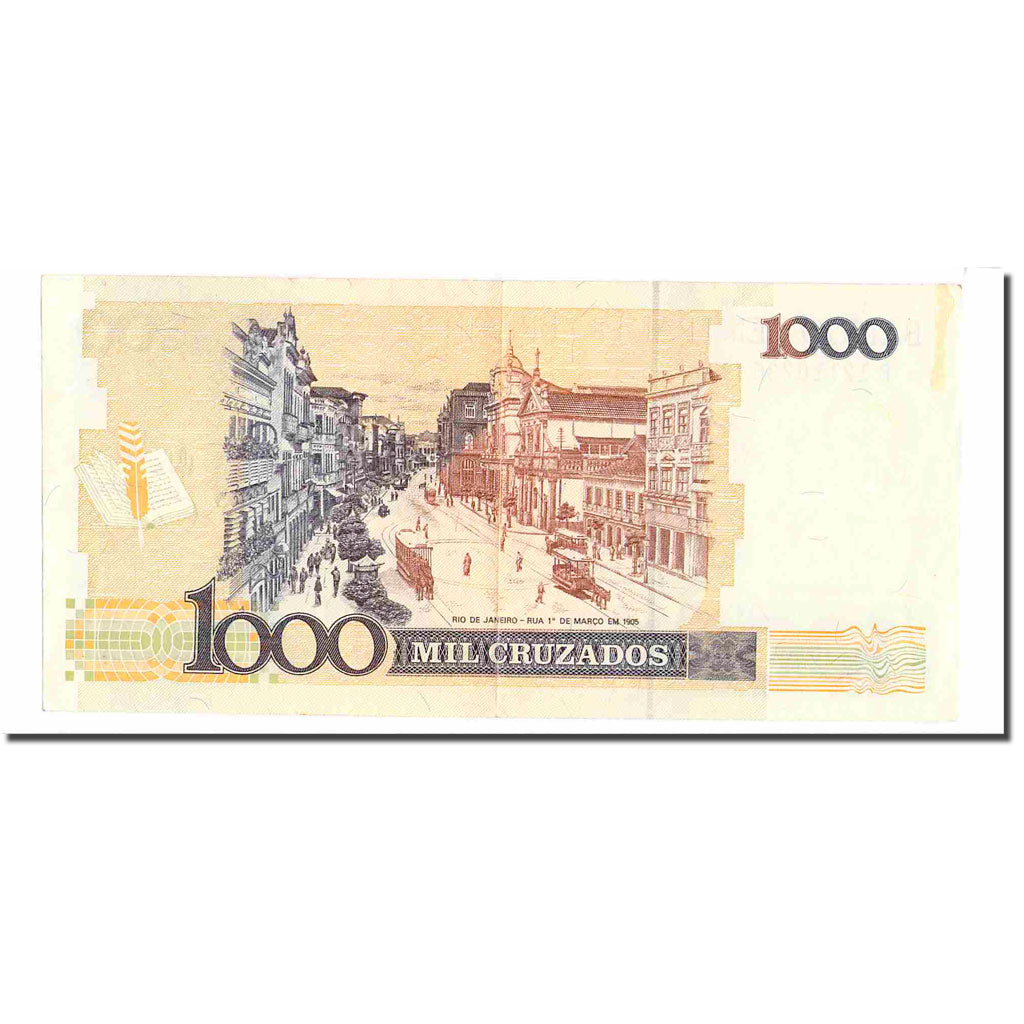 Biljet, Brazilië, 1 Cruzado Novo on 1000 Cruzados, 1987, Undated (1987)