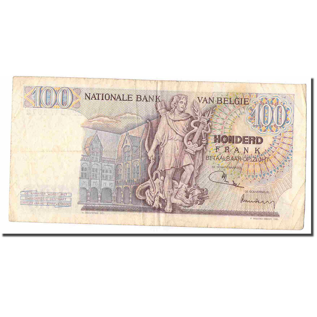 Banknote, Belgium, 100 Francs, 1974, KM:134b, VF(20-25)