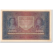 Biljet, Polen, 5000 Marek, 1920, 1920-02-07, KM:31, TTB